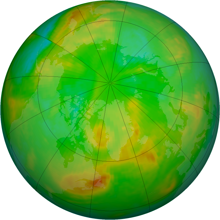 Arctic ozone map for 06 July 1979